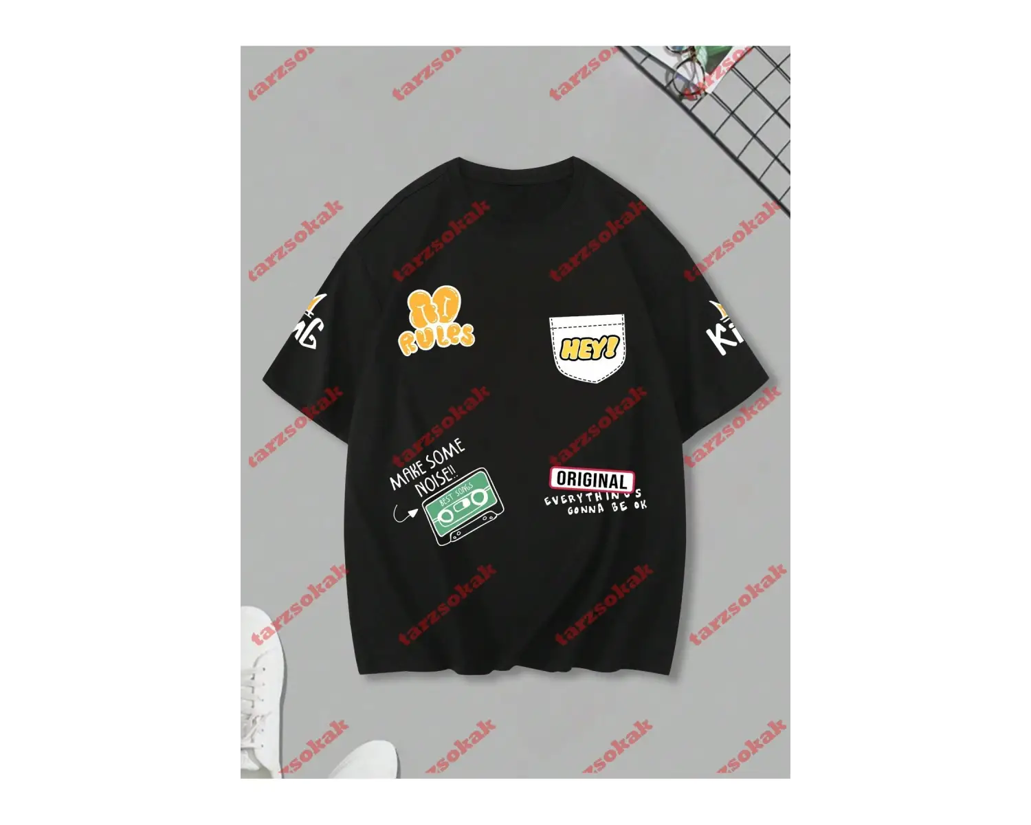 Model 3203 Erkek Yazlık Yuvarlak Yaka Kısa Kollu Günlük Tişört, Yaz