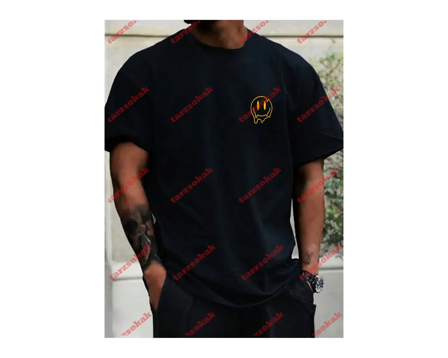 Model 3206 Erkek Yazlık Yuvarlak Yaka Kısa Kollu Günlük Tişört, Yaz