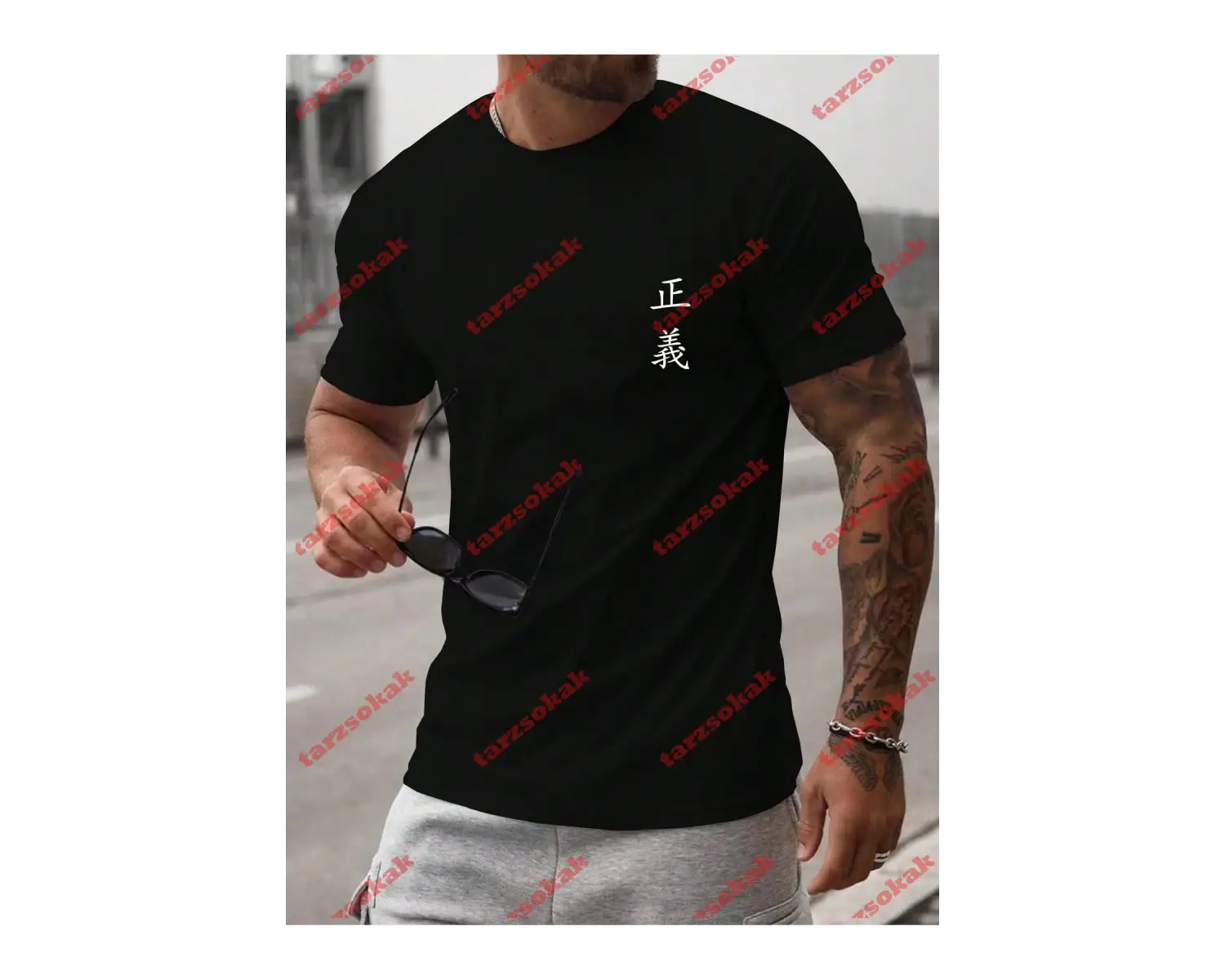 Model 3214 Erkek Yazlık Yuvarlak Yaka Kısa Kollu Günlük Tişört, Yaz