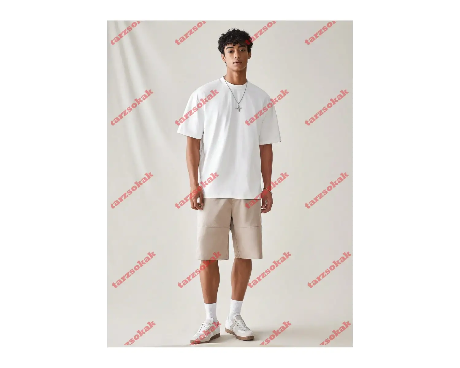 Model 3251 Erkek Yazlık Yuvarlak Yaka Kısa Kollu Günlük Tişört, Yaz