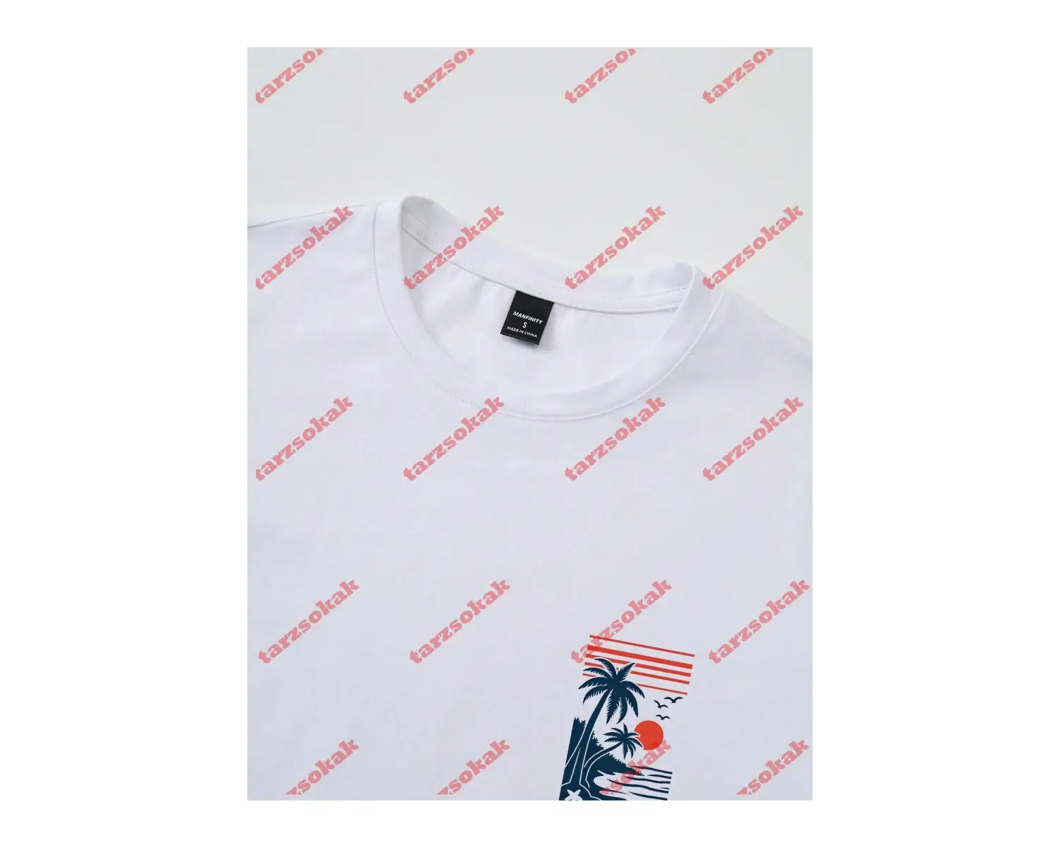 Model 3253 Erkek Yazlık Yuvarlak Yaka Kısa Kollu Günlük Tişört, Yaz