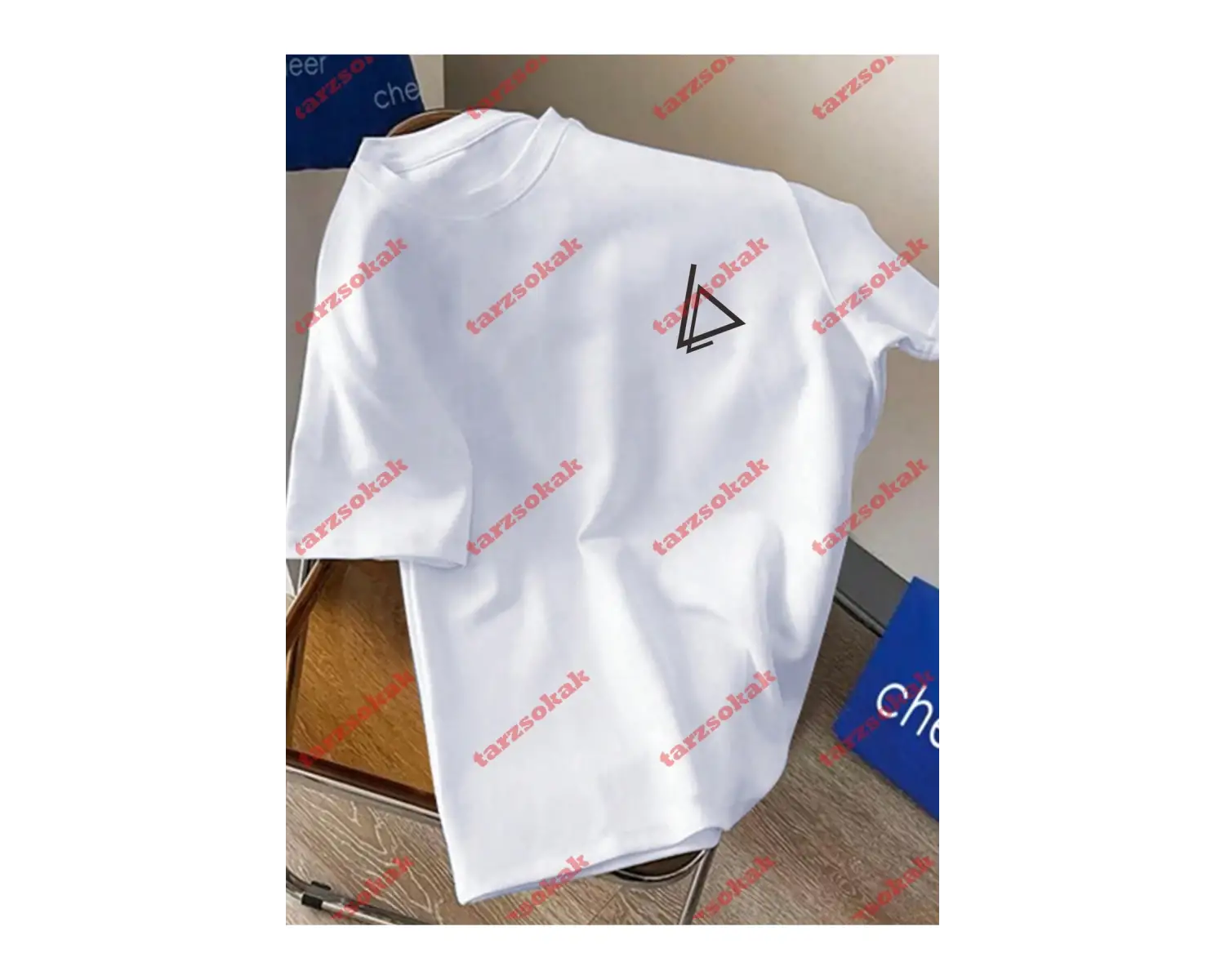 Model 3255 Erkek Yazlık Yuvarlak Yaka Kısa Kollu Günlük Tişört, Yaz