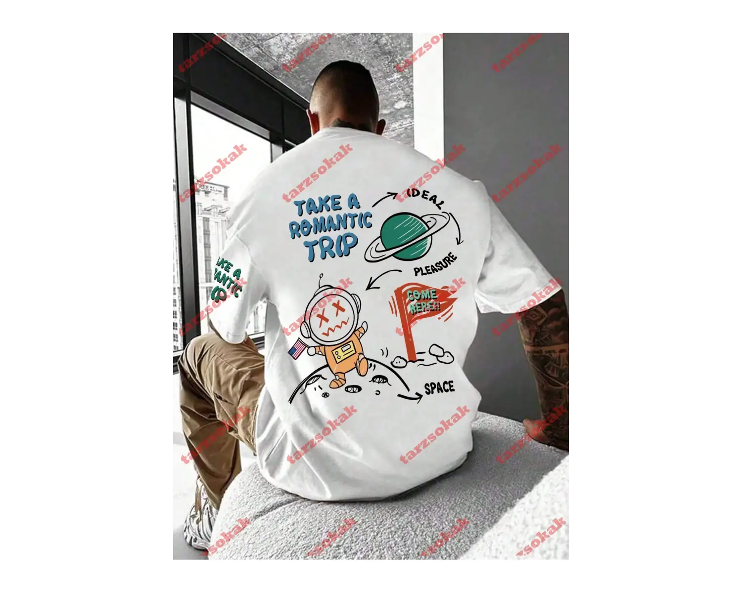 Model 3260 Erkek Yazlık Yuvarlak Yaka Kısa Kollu Günlük Tişört, Yaz