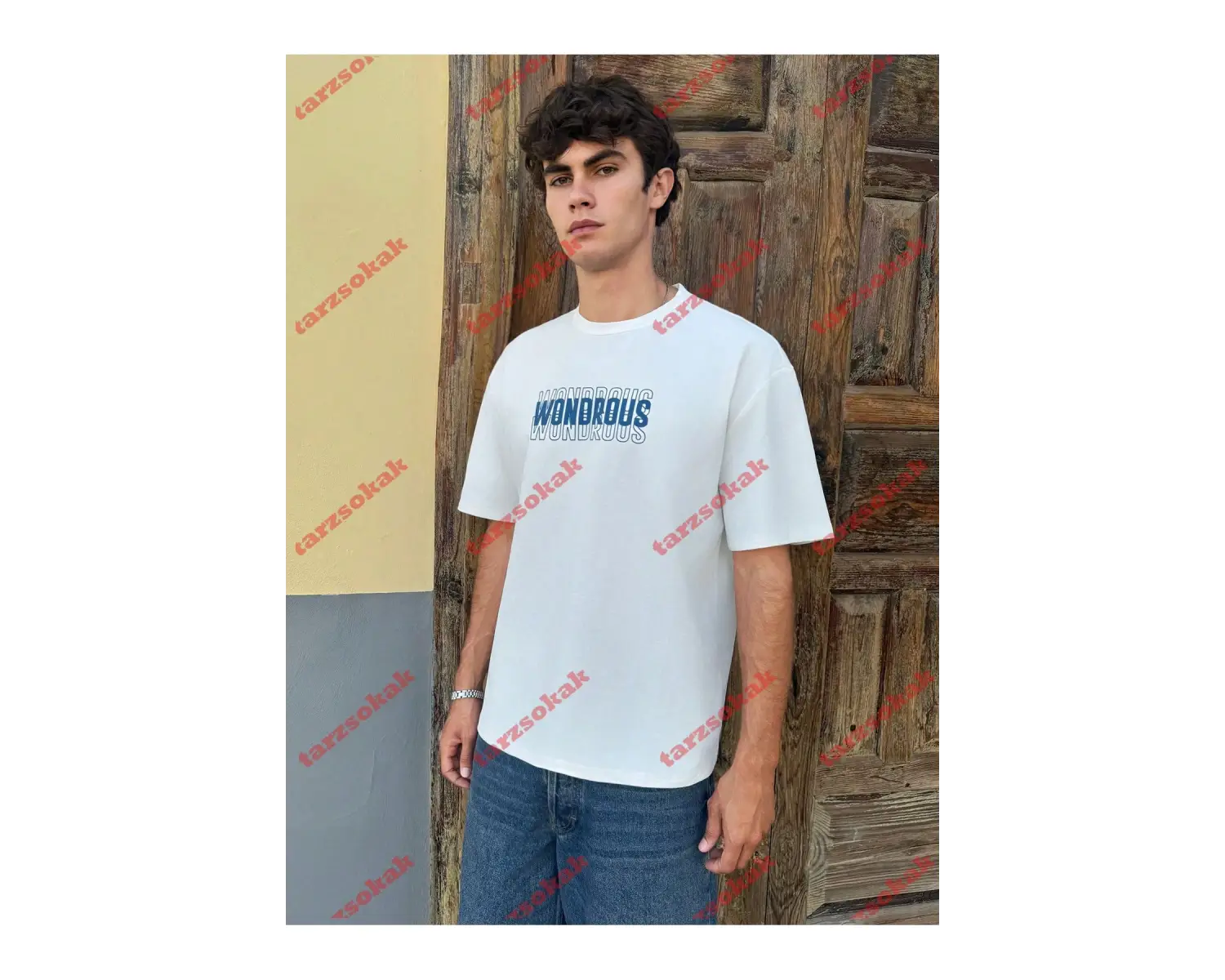 Model 3285 Erkek Yazlık Yuvarlak Yaka Kısa Kollu Günlük Tişört, Yaz