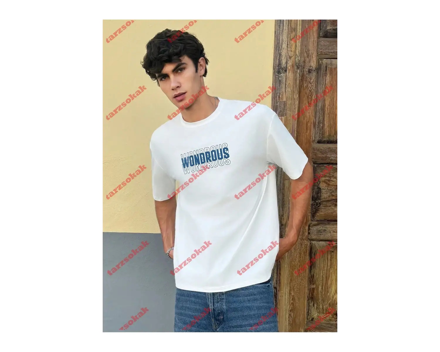 Model 3285 Erkek Yazlık Yuvarlak Yaka Kısa Kollu Günlük Tişört, Yaz