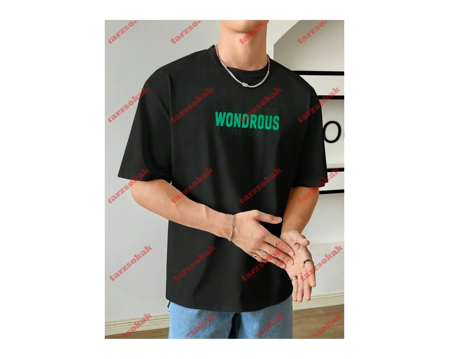 Model 3285 Erkek Yazlık Yuvarlak Yaka Kısa Kollu Günlük Tişört, Yaz