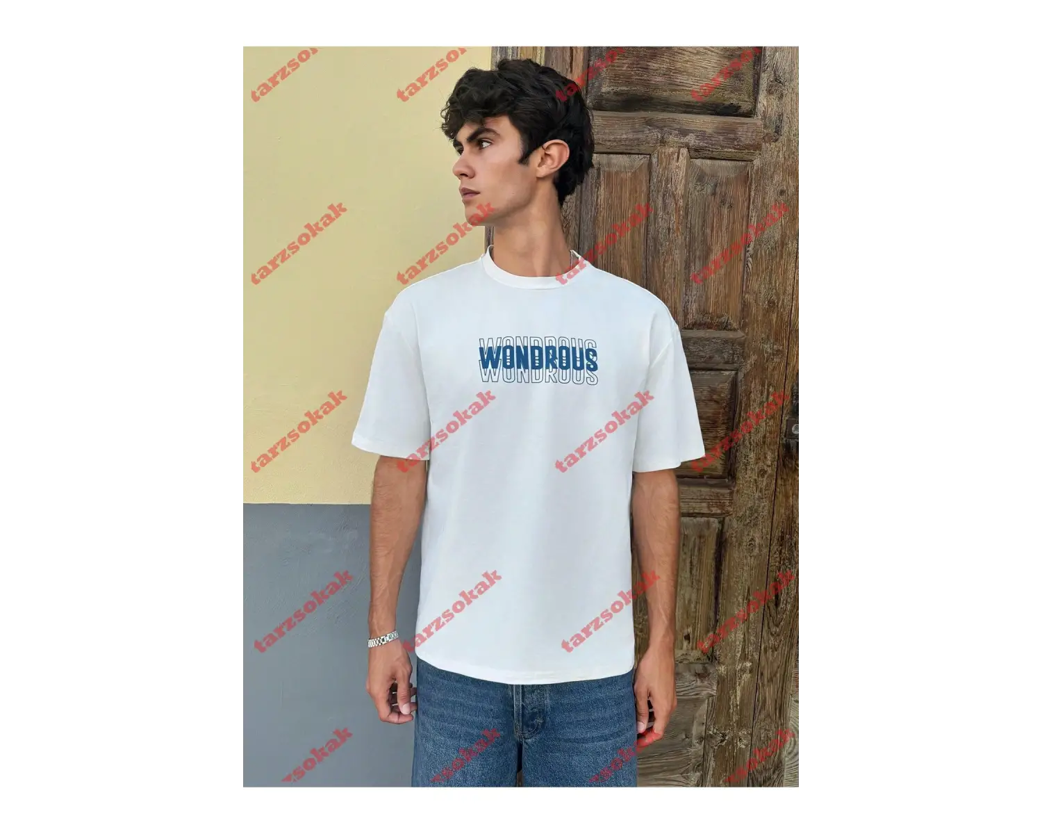 Model 3285 Erkek Yazlık Yuvarlak Yaka Kısa Kollu Günlük Tişört, Yaz