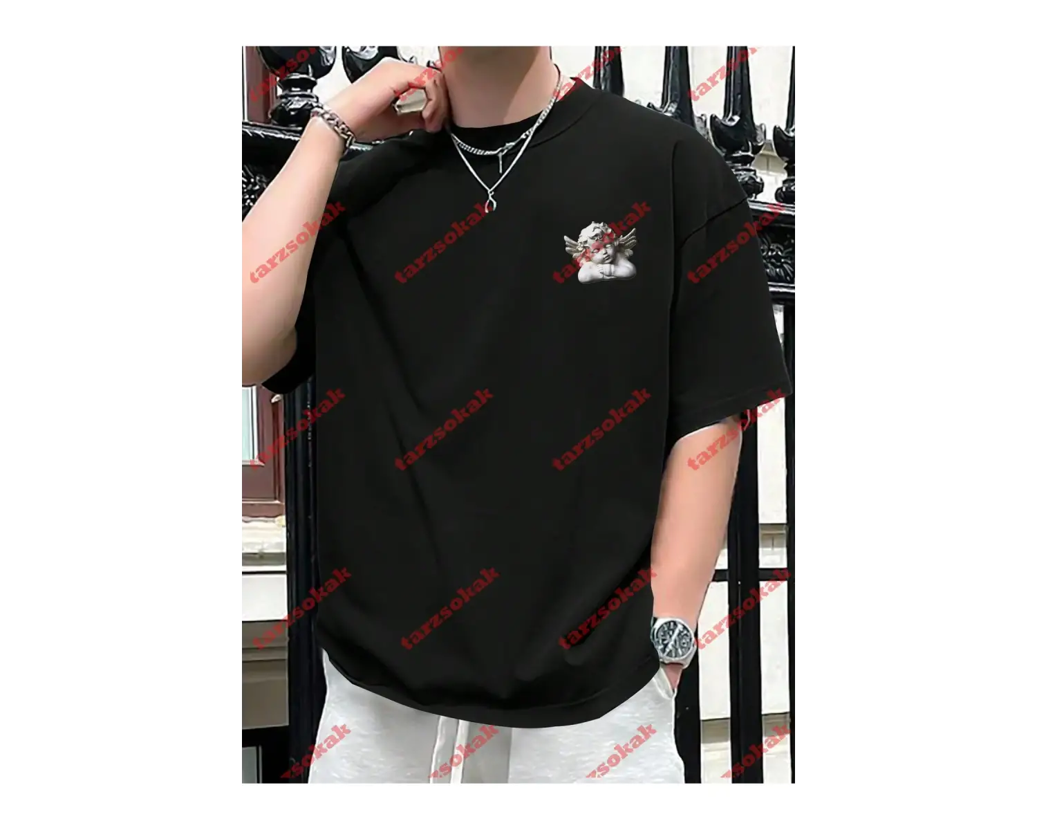 Model 3289 Erkek Yazlık Yuvarlak Yaka Kısa Kollu Günlük Tişört, Yaz