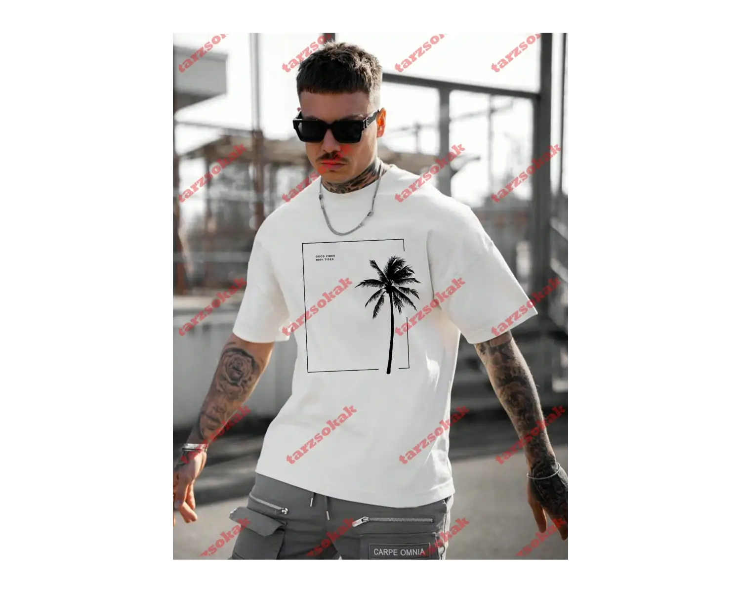 Model 3293 Erkek Yazlık Yuvarlak Yaka Kısa Kollu Günlük Tişört, Yaz