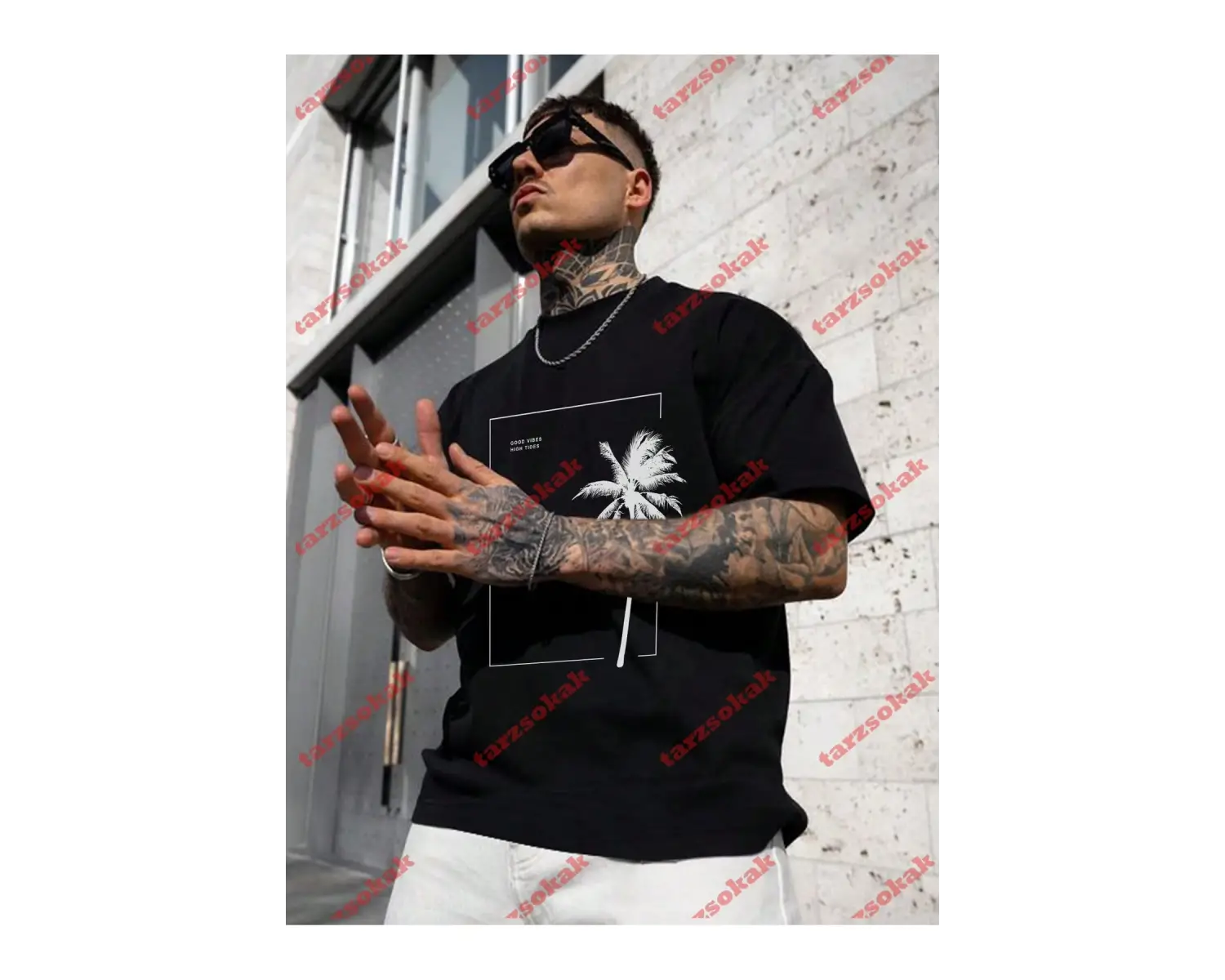 Model 3293 Erkek Yazlık Yuvarlak Yaka Kısa Kollu Günlük Tişört, Yaz