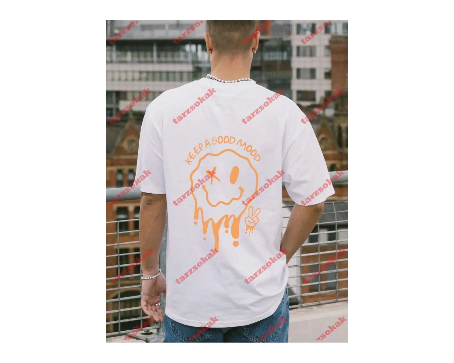 Model 3300 Erkek Yazlık Yuvarlak Yaka Kısa Kollu Günlük Tişört, Yaz