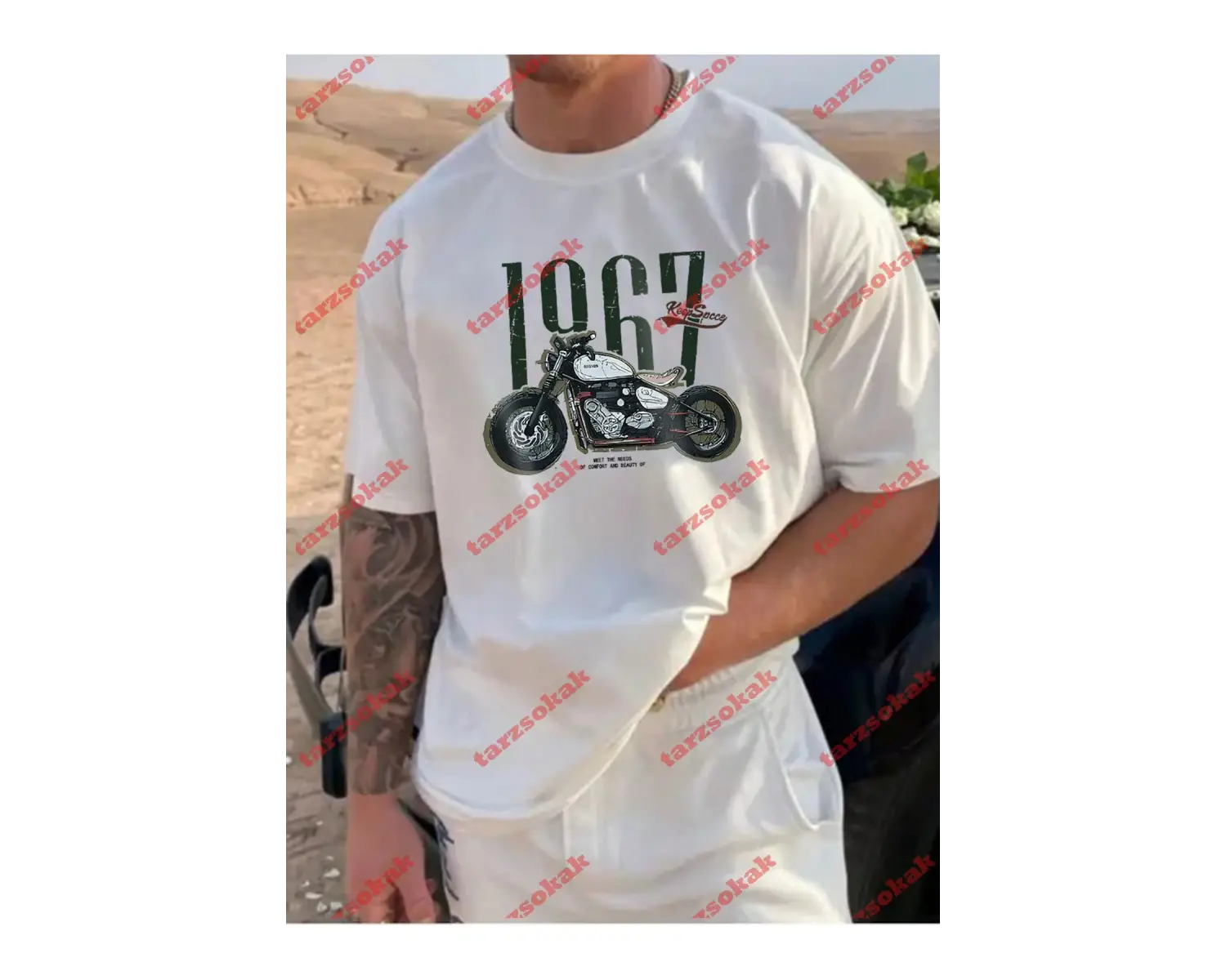 Model 3314 Erkek Yazlık Yuvarlak Yaka Kısa Kollu Günlük Tişört, Yaz