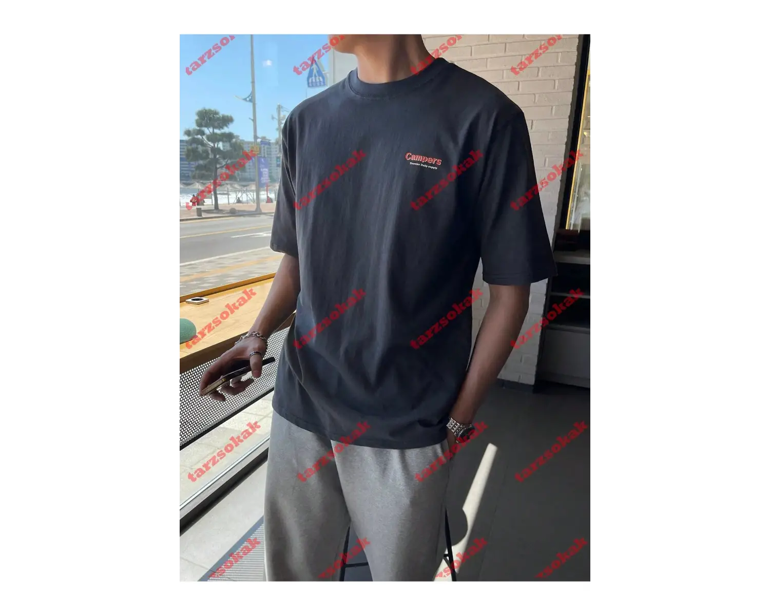 Model 3315 Erkek Yazlık Yuvarlak Yaka Kısa Kollu Günlük Tişört, Yaz