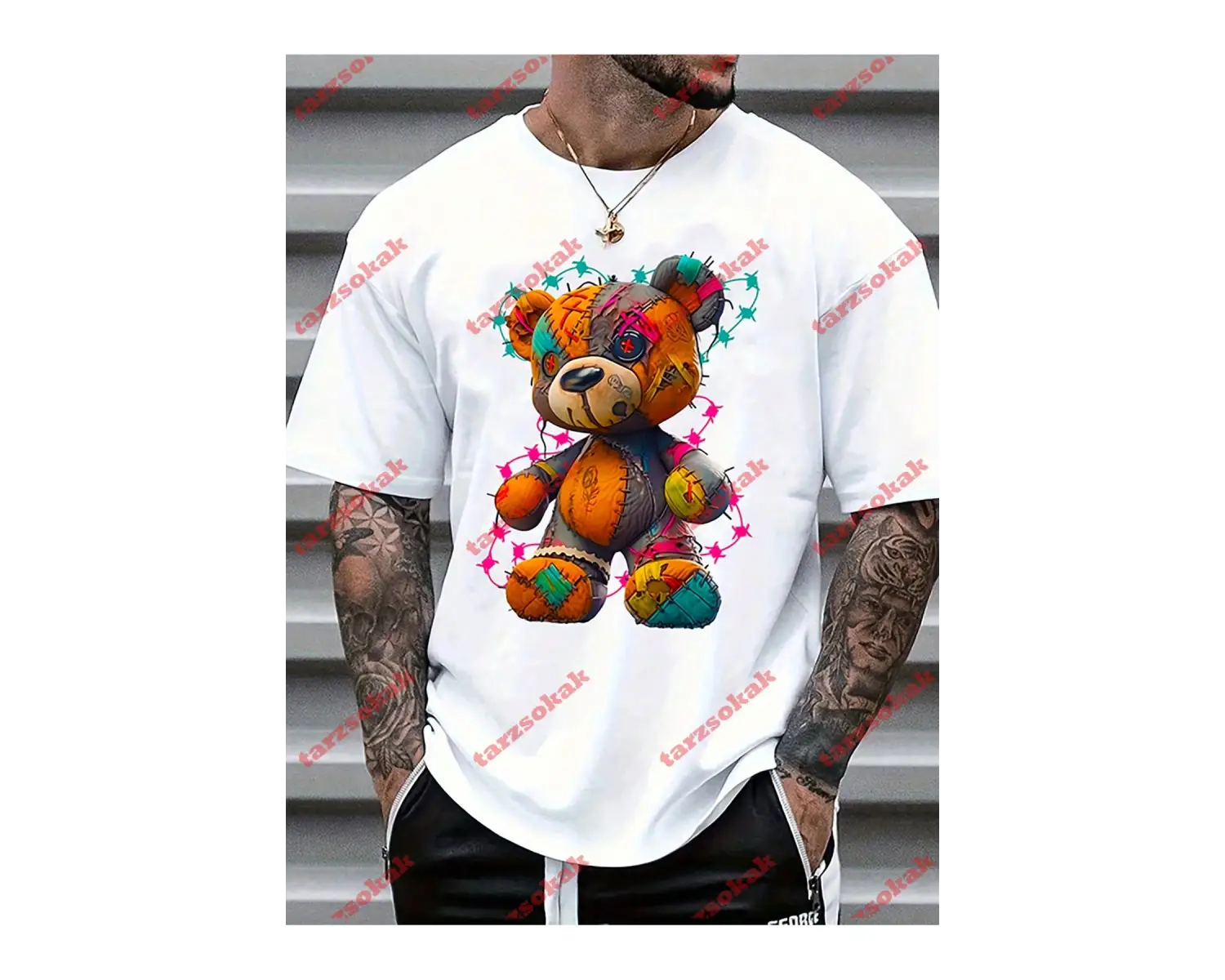 Model 3316 Erkek Yazlık Yuvarlak Yaka Kısa Kollu Günlük Tişört, Yaz