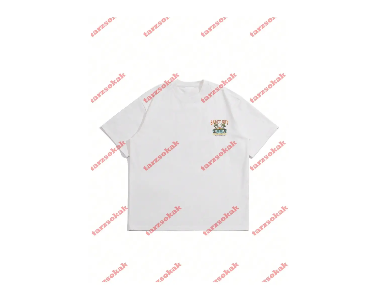 Model 3318 Erkek Yazlık Yuvarlak Yaka Kısa Kollu Günlük Tişört, Yaz