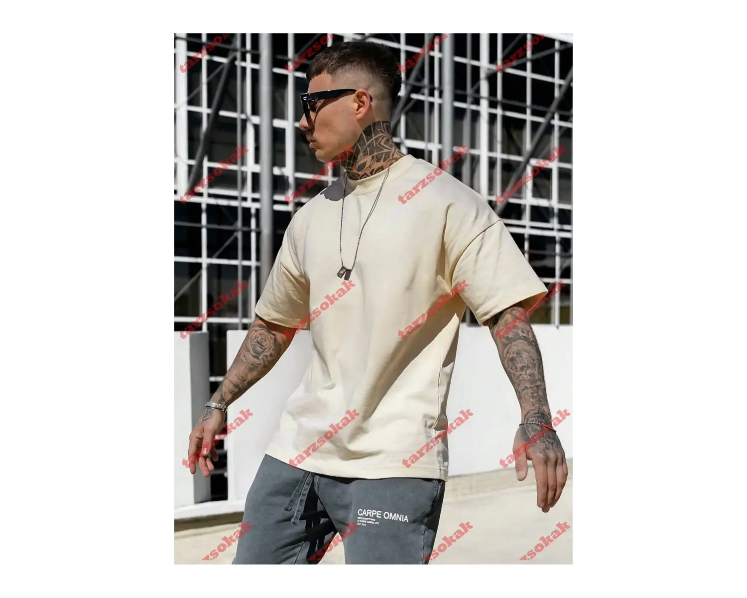 Model 3326 Erkek Yazlık Yuvarlak Yaka Kısa Kollu Günlük Tişört, Yaz