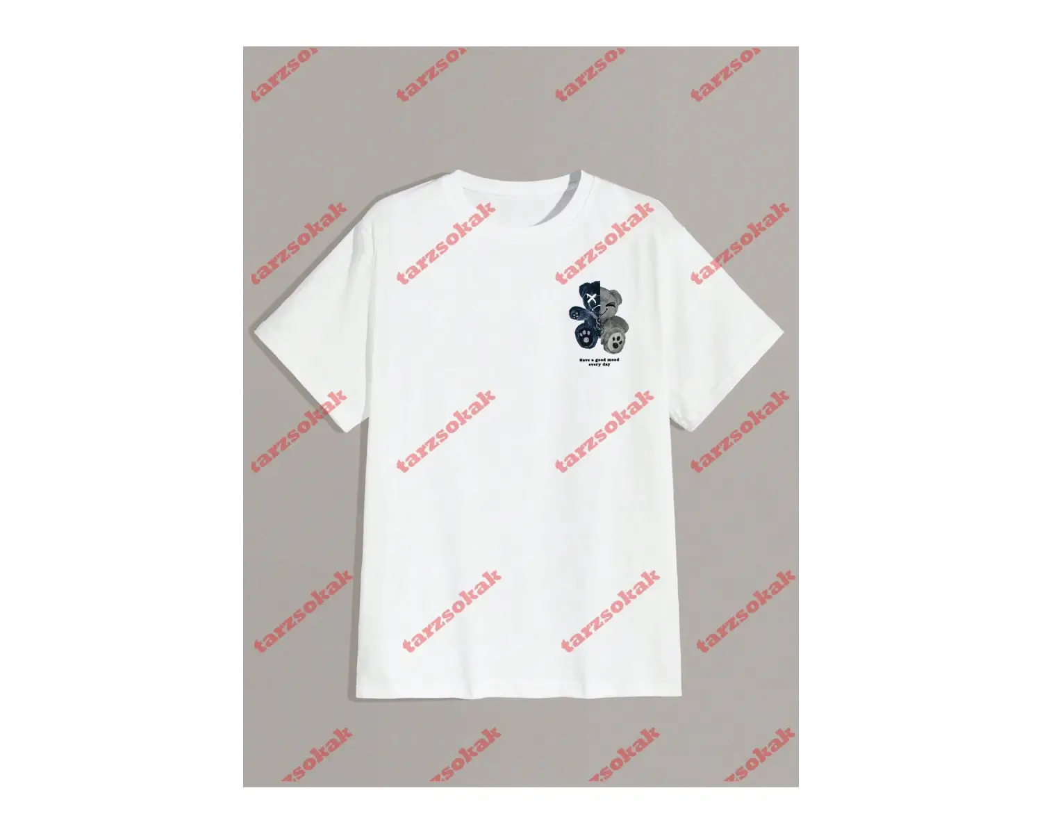 Model 3328 Erkek Yazlık Yuvarlak Yaka Kısa Kollu Günlük Tişört, Yaz