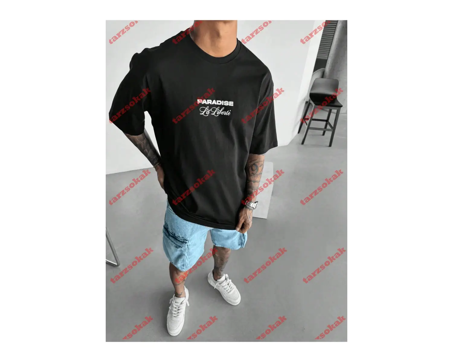 Model 3329 Erkek Yazlık Yuvarlak Yaka Kısa Kollu Günlük Tişört, Yaz