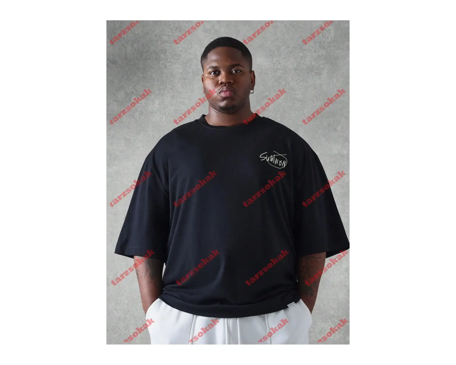 Model 3338 Erkek Yazlık Yuvarlak Yaka Kısa Kollu Günlük Tişört, Yaz