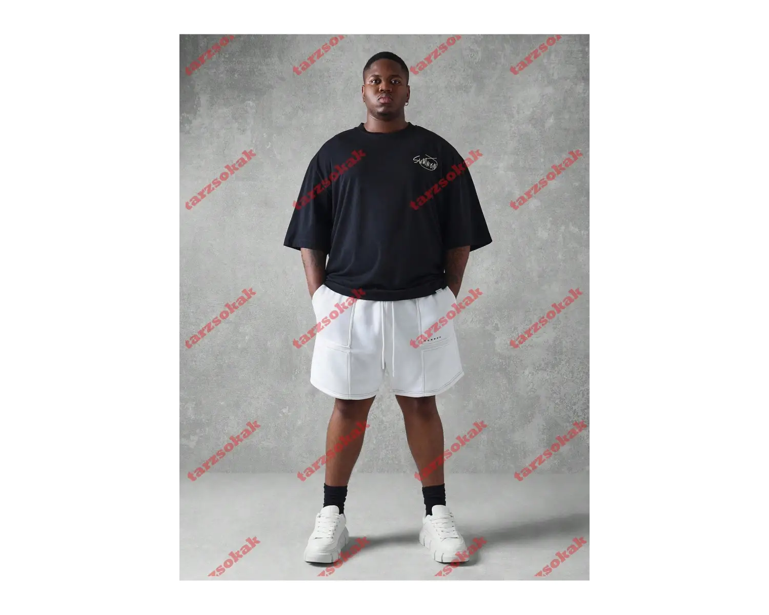 Model 3338 Erkek Yazlık Yuvarlak Yaka Kısa Kollu Günlük Tişört, Yaz