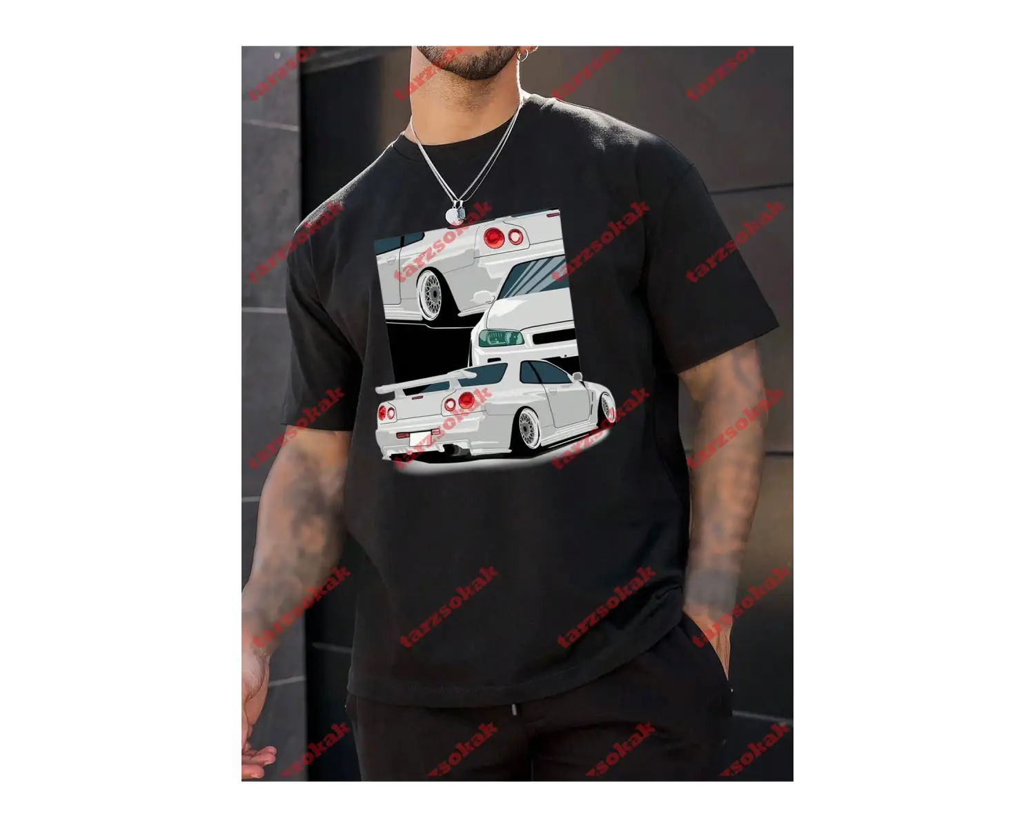 Model 3341 Erkek Yazlık Yuvarlak Yaka Kısa Kollu Günlük Tişört, Yaz