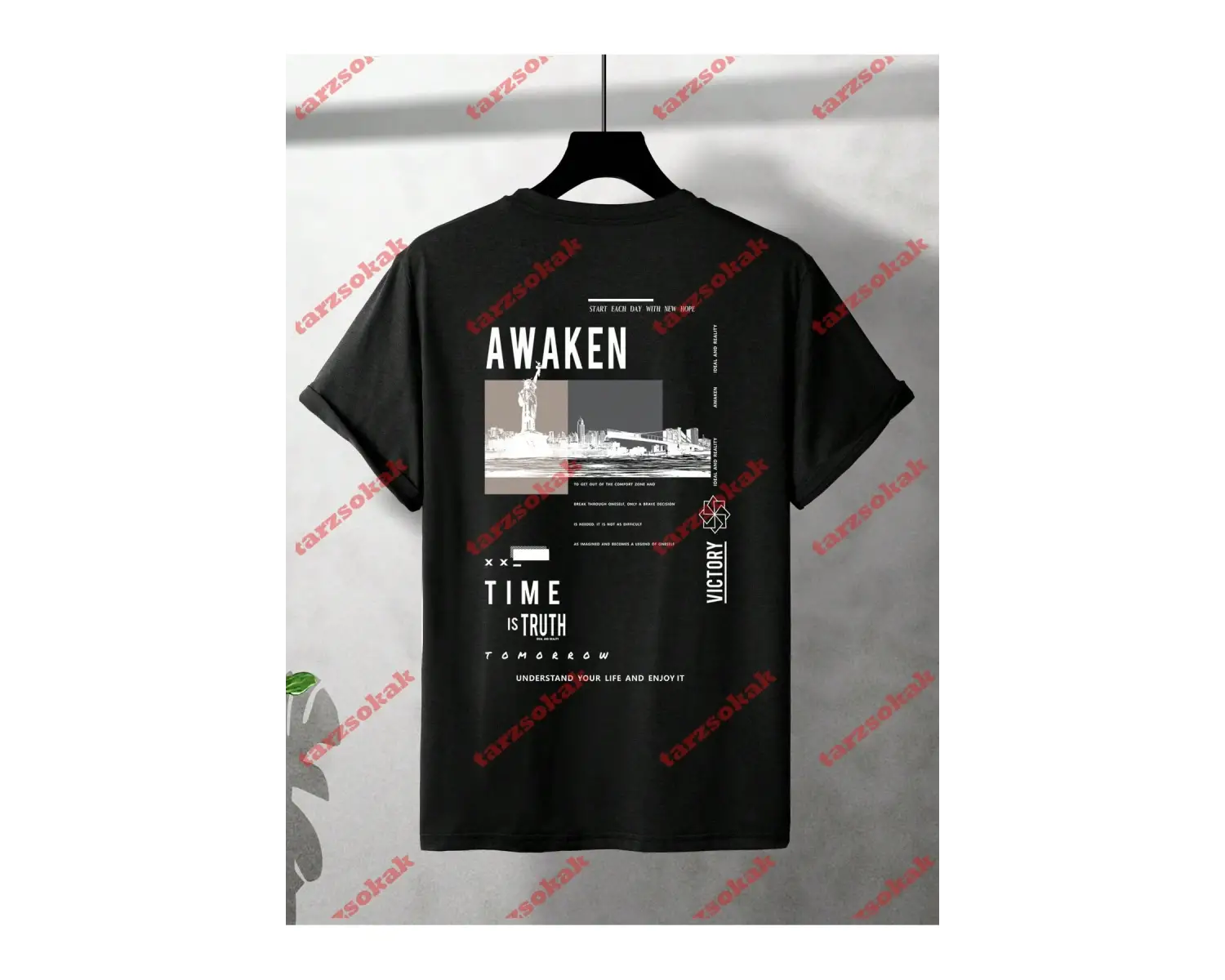 Model 3356 Erkek Yazlık Yuvarlak Yaka Kısa Kollu Günlük Tişört, Yaz