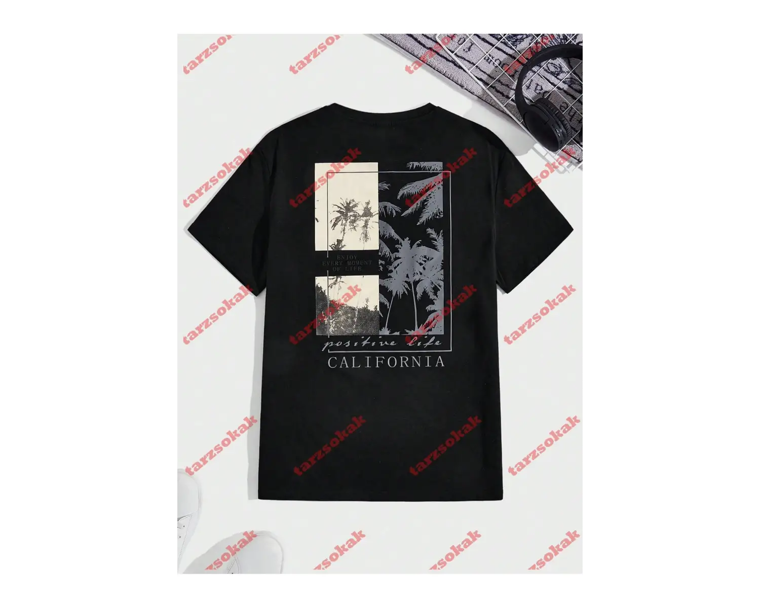 Model 3371 Erkek Yazlık Yuvarlak Yaka Kısa Kollu Günlük Tişört, Yaz