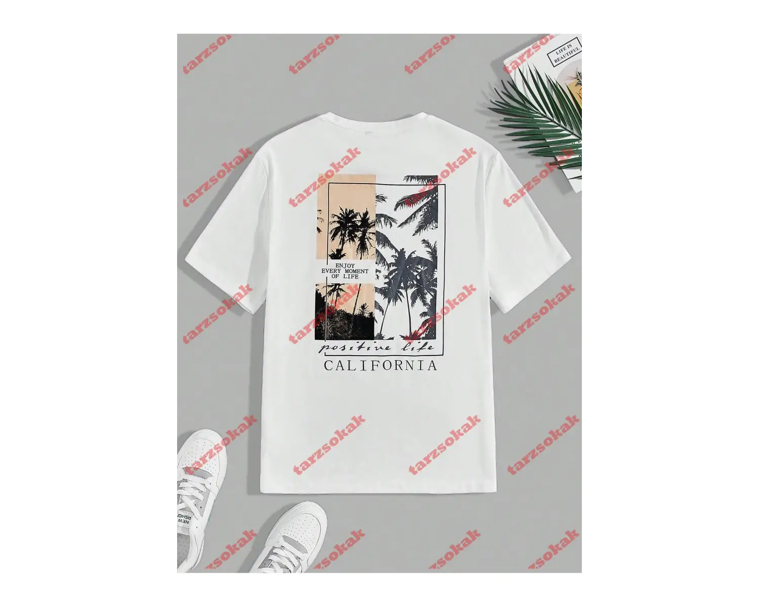 Model 3371 Erkek Yazlık Yuvarlak Yaka Kısa Kollu Günlük Tişört, Yaz