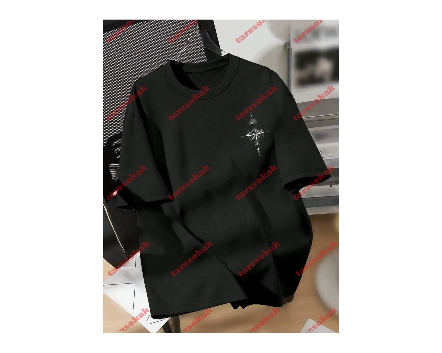 Model 3372 Erkek Yazlık Yuvarlak Yaka Kısa Kollu Günlük Tişört, Yaz