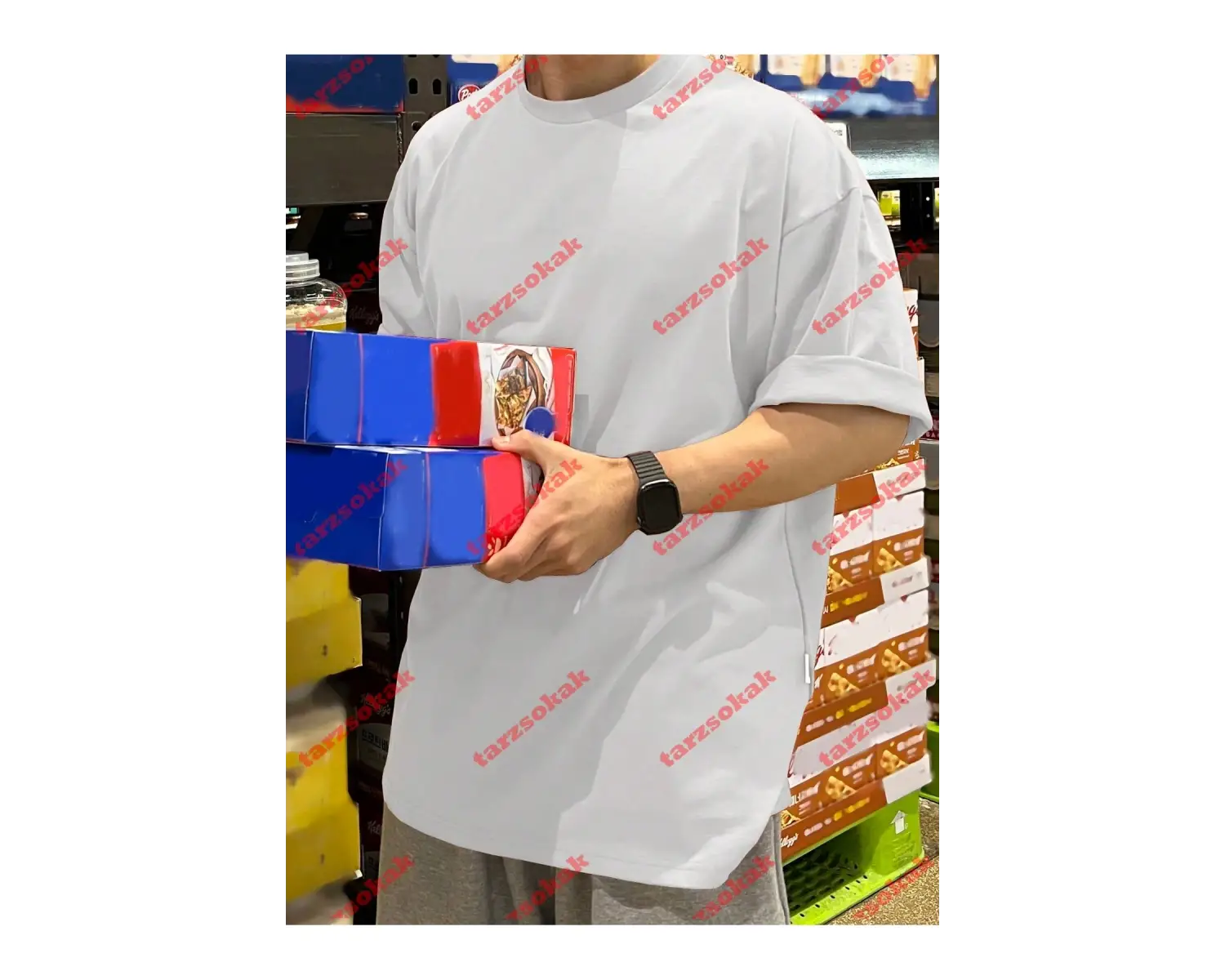 Model 3375 Erkek Yazlık Yuvarlak Yaka Kısa Kollu Günlük Tişört, Yaz