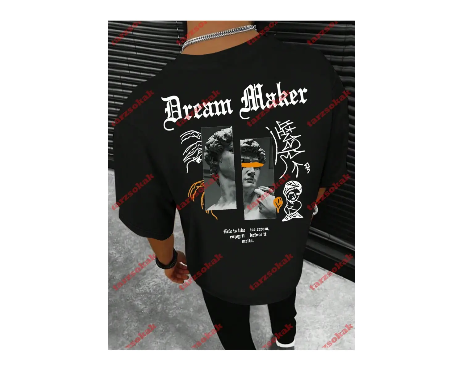 Model 3376 Erkek Yazlık Yuvarlak Yaka Kısa Kollu Günlük Tişört, Yaz