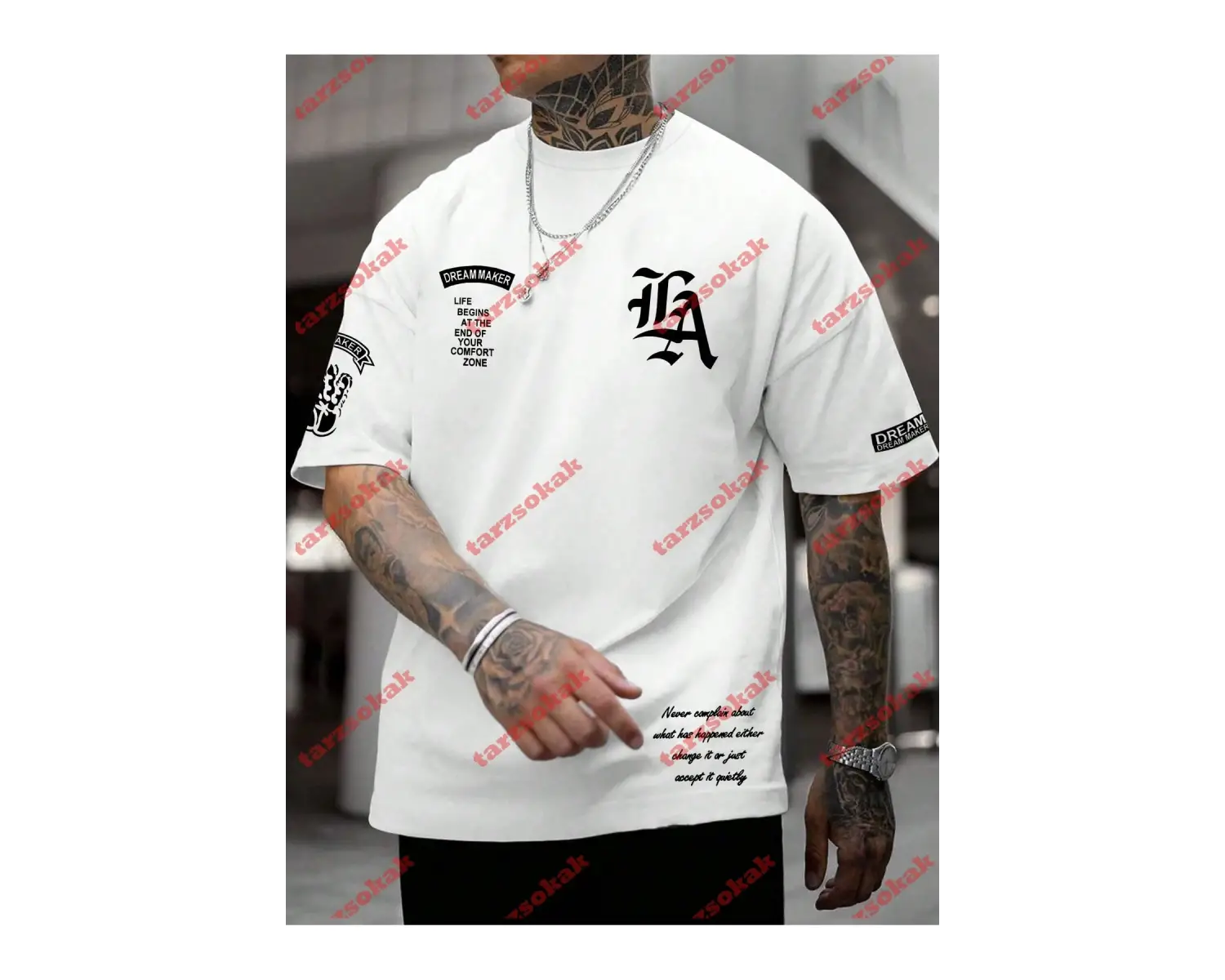 Model 3377 Erkek Yazlık Yuvarlak Yaka Kısa Kollu Günlük Tişört, Yaz