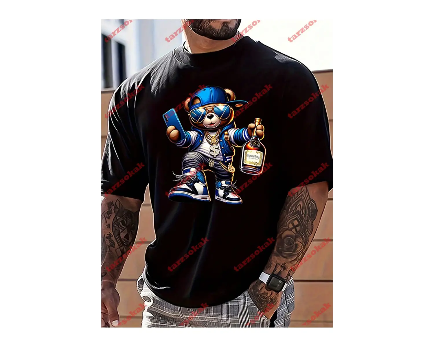 Model 3384 Erkek Yazlık Yuvarlak Yaka Kısa Kollu Günlük Tişört, Yaz