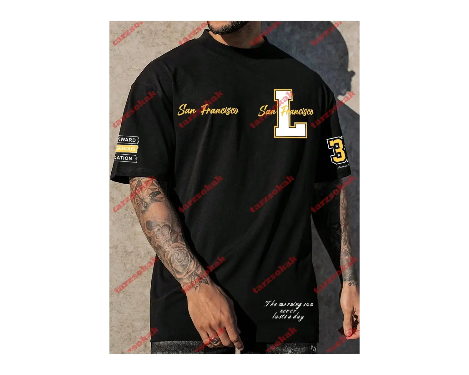 Model 3390 Erkek Yazlık Yuvarlak Yaka Kısa Kollu Günlük Tişört, Yaz