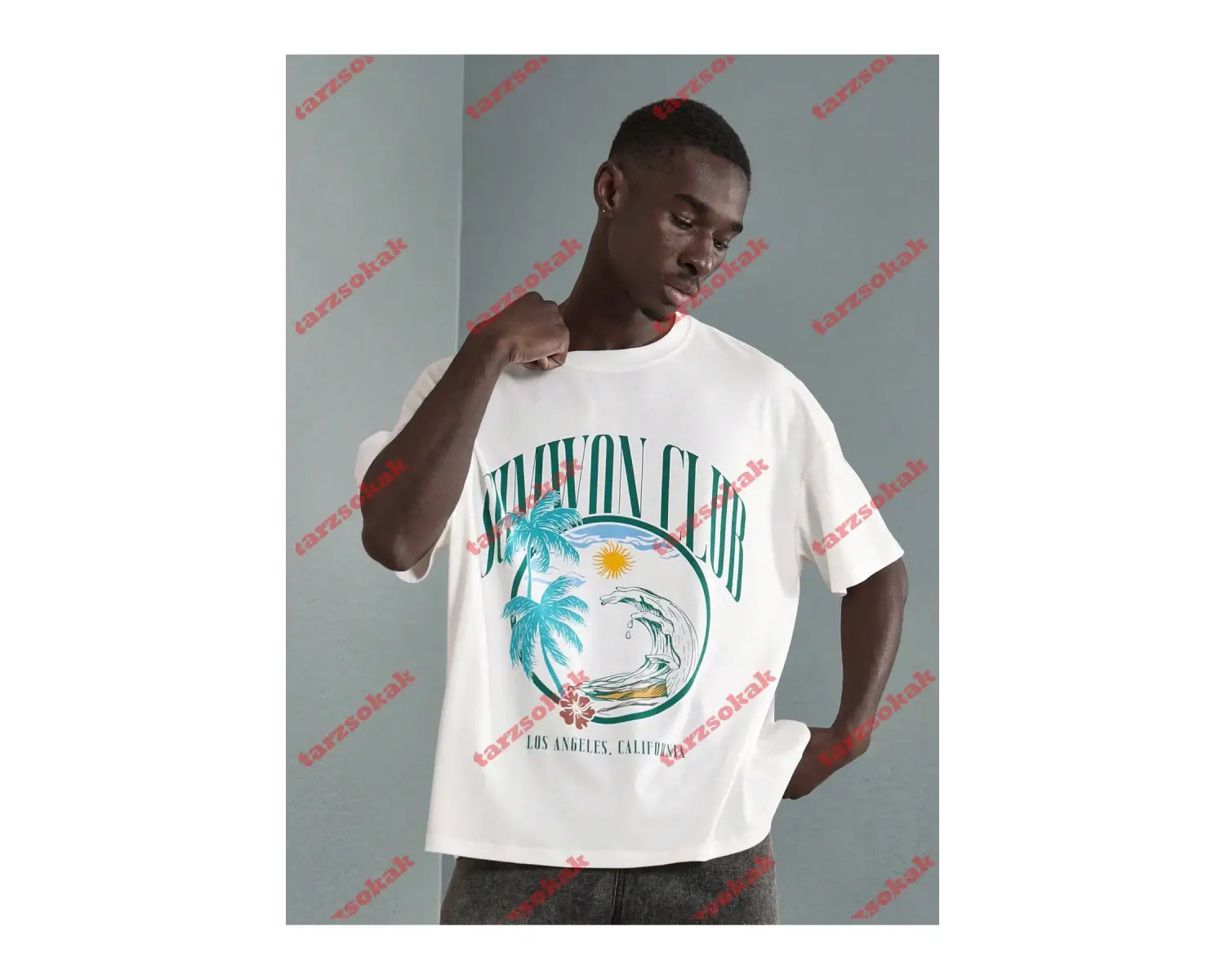 Model 3395 Erkek Yazlık Yuvarlak Yaka Kısa Kollu Günlük Tişört, Yaz