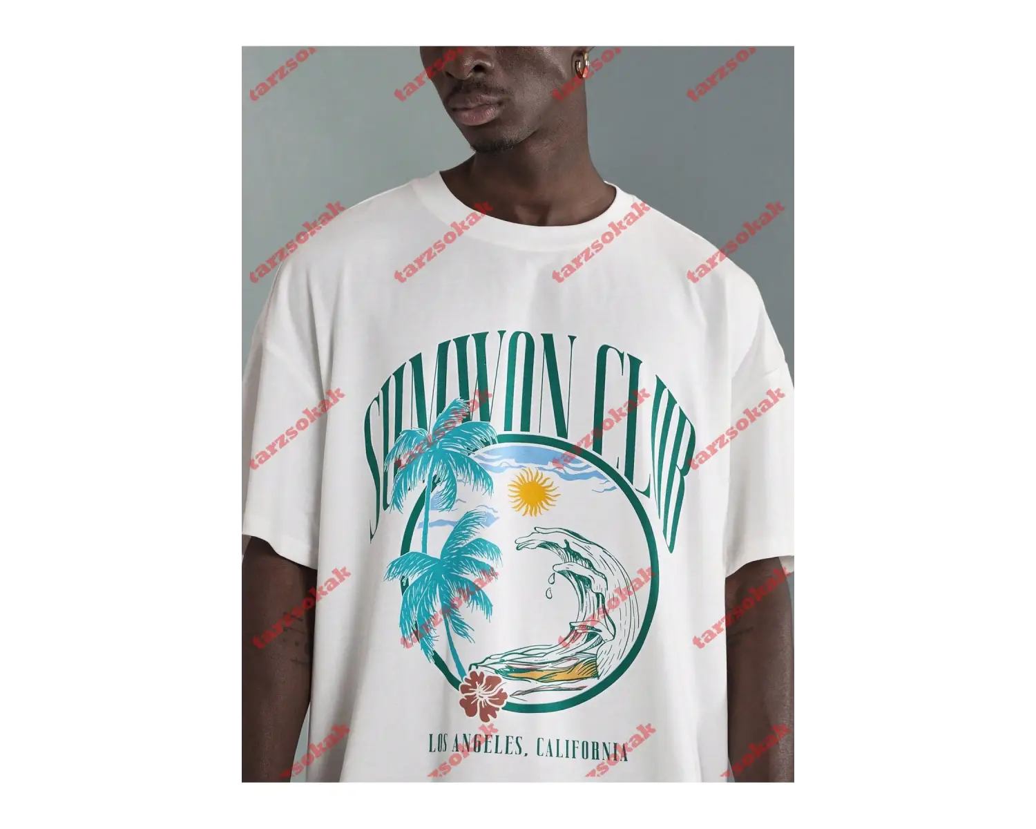 Model 3395 Erkek Yazlık Yuvarlak Yaka Kısa Kollu Günlük Tişört, Yaz