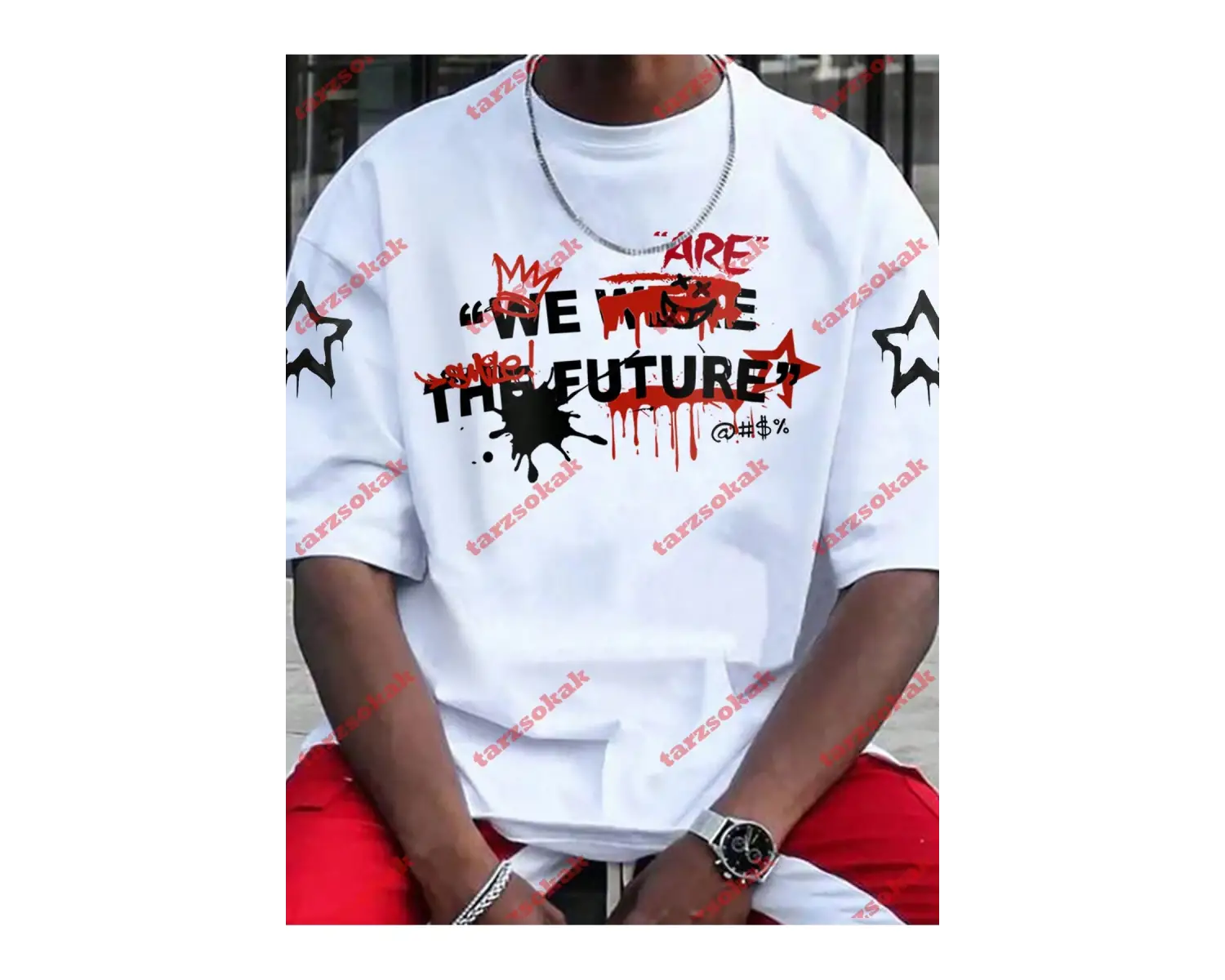 Model 3396 Erkek Yazlık Yuvarlak Yaka Kısa Kollu Günlük Tişört, Yaz