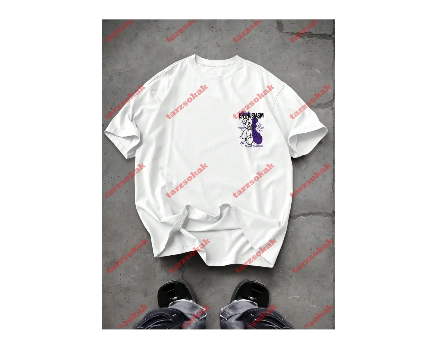 Model 3398 Erkek Yazlık Yuvarlak Yaka Kısa Kollu Günlük Tişört, Yaz