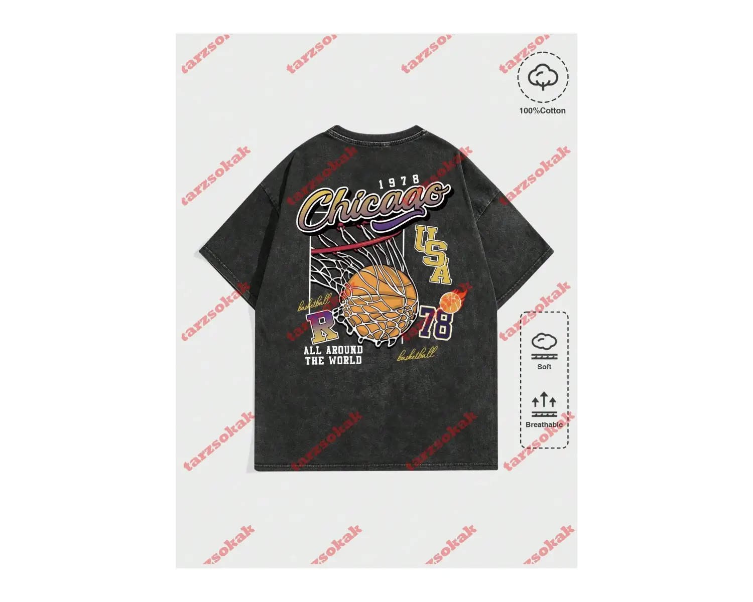 Model 3401 Erkek Yazlık Yuvarlak Yaka Kısa Kollu Günlük Tişört, Yaz