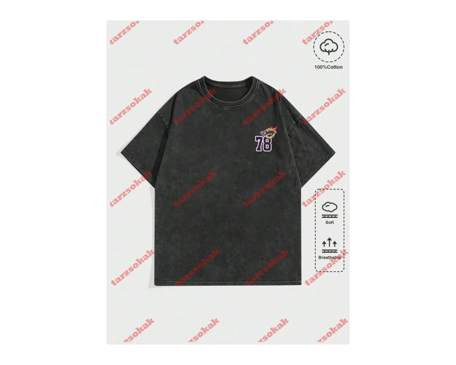 Model 3401 Erkek Yazlık Yuvarlak Yaka Kısa Kollu Günlük Tişört, Yaz