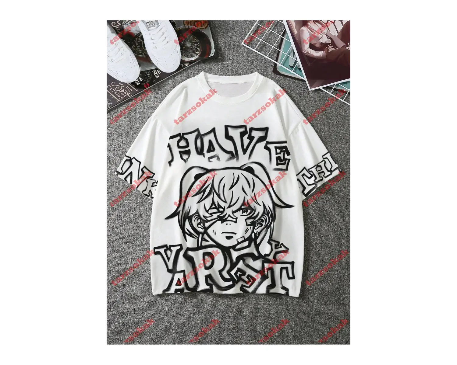 Model 3411 Erkek Yazlık Yuvarlak Yaka Kısa Kollu Günlük Tişört, Yaz