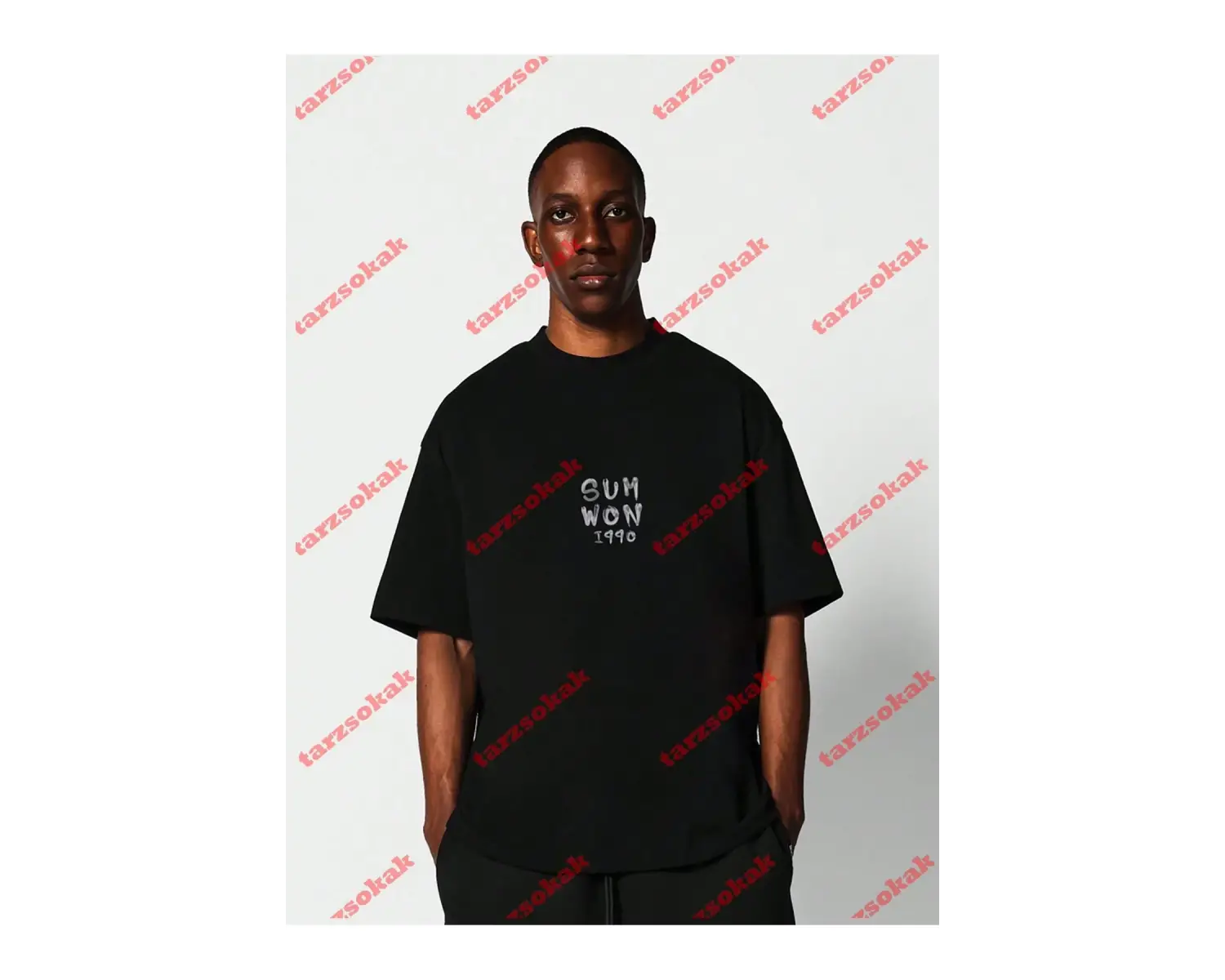 Model 3417 Erkek Yazlık Yuvarlak Yaka Kısa Kollu Günlük Tişört, Yaz