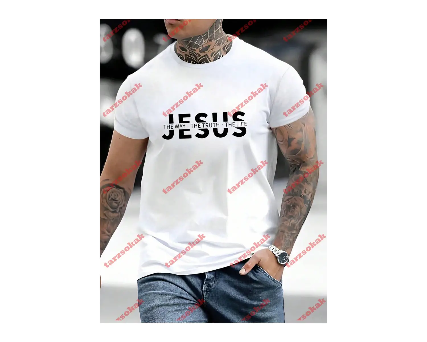 Model 3430 Erkek Yazlık Yuvarlak Yaka Kısa Kollu Günlük Tişört, Yaz