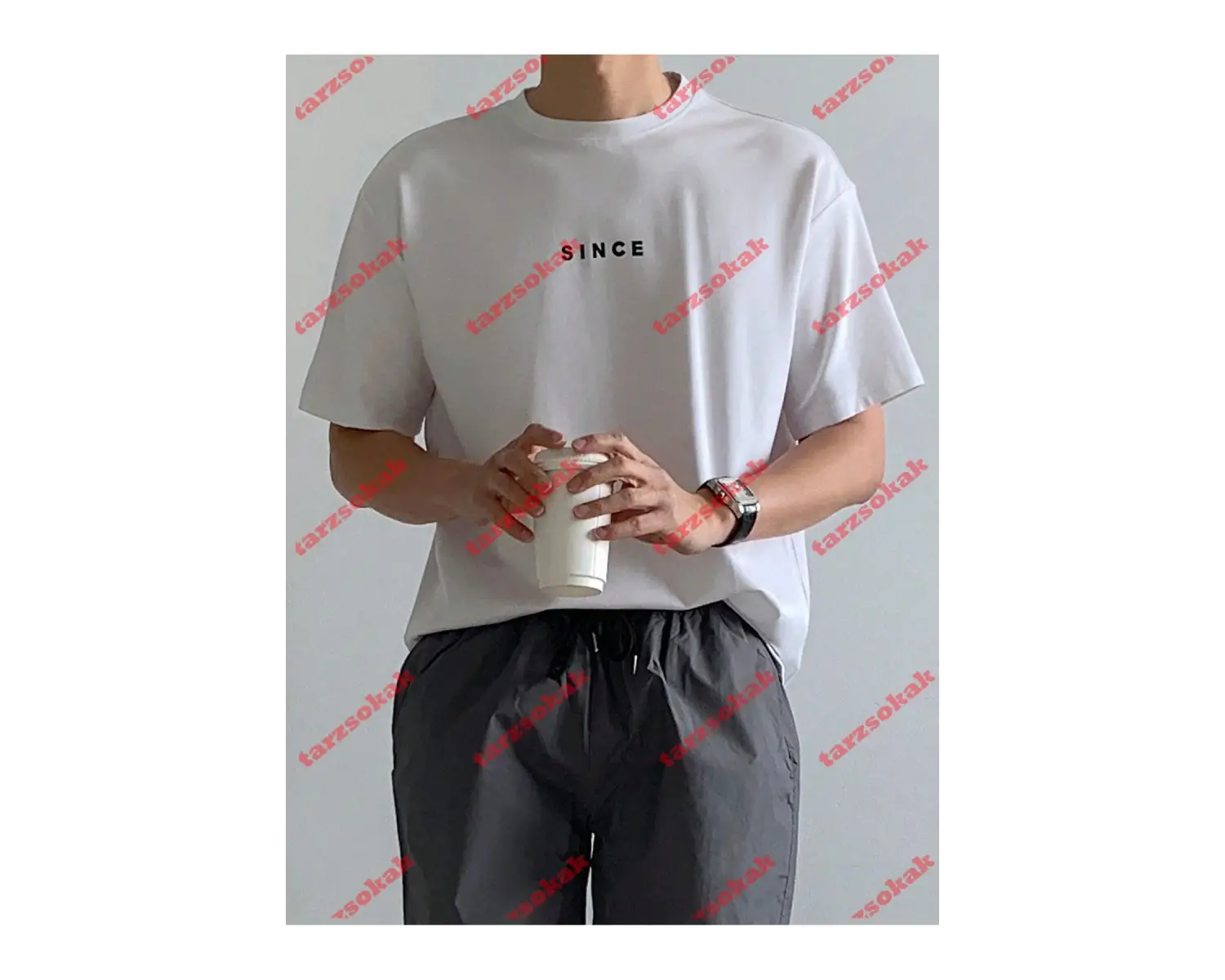 Model 3439 Erkek Yazlık Yuvarlak Yaka Kısa Kollu Günlük Tişört, Yaz