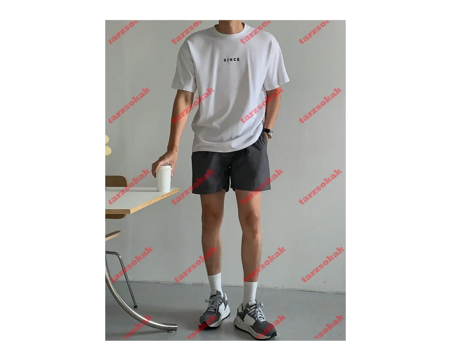 Model 3439 Erkek Yazlık Yuvarlak Yaka Kısa Kollu Günlük Tişört, Yaz