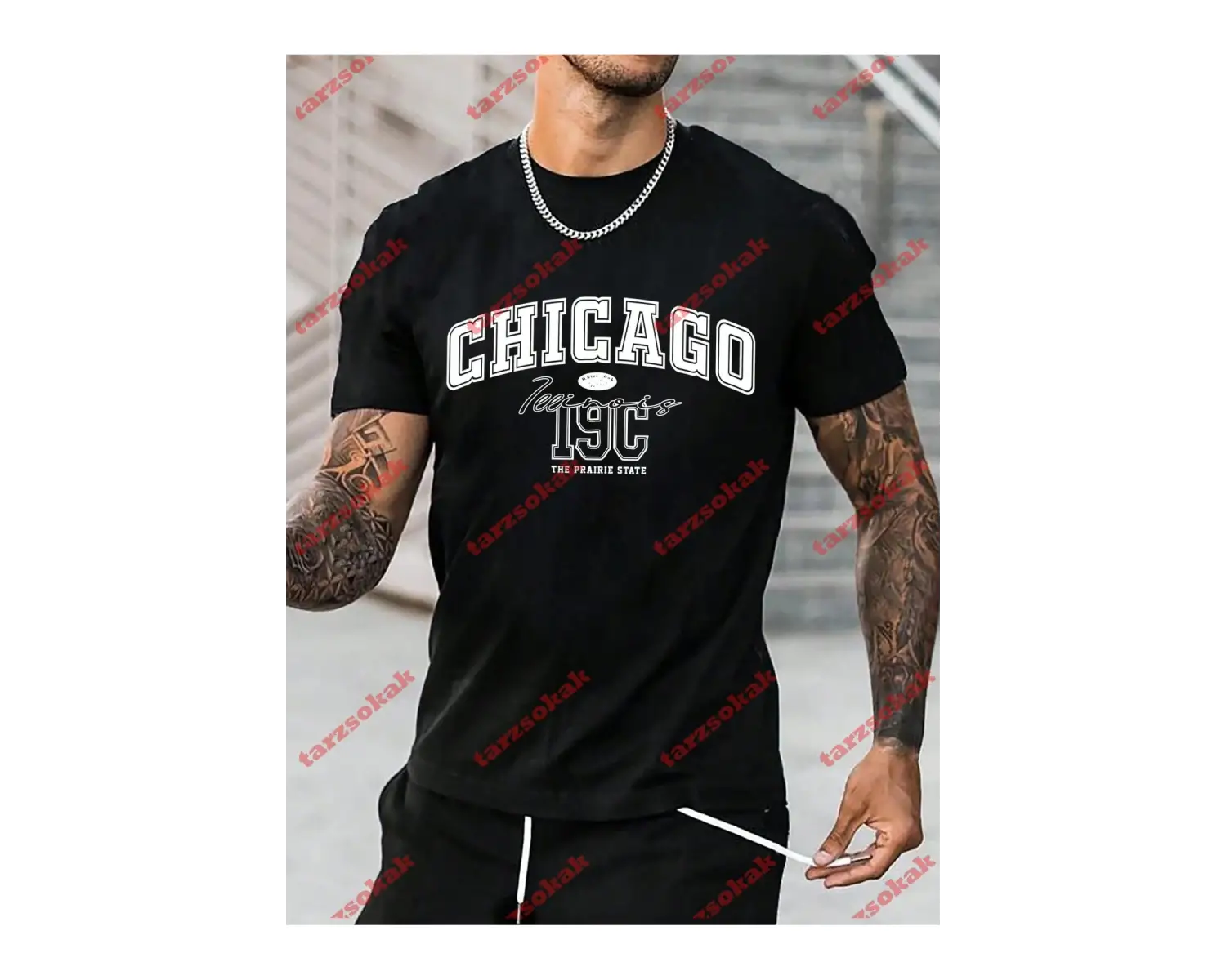 Model 3461 Erkek Yazlık Yuvarlak Yaka Kısa Kollu Günlük Tişört, Yaz