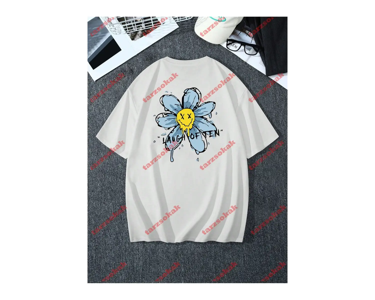 Model 3469 Erkek Yazlık Yuvarlak Yaka Kısa Kollu Günlük Tişört, Yaz