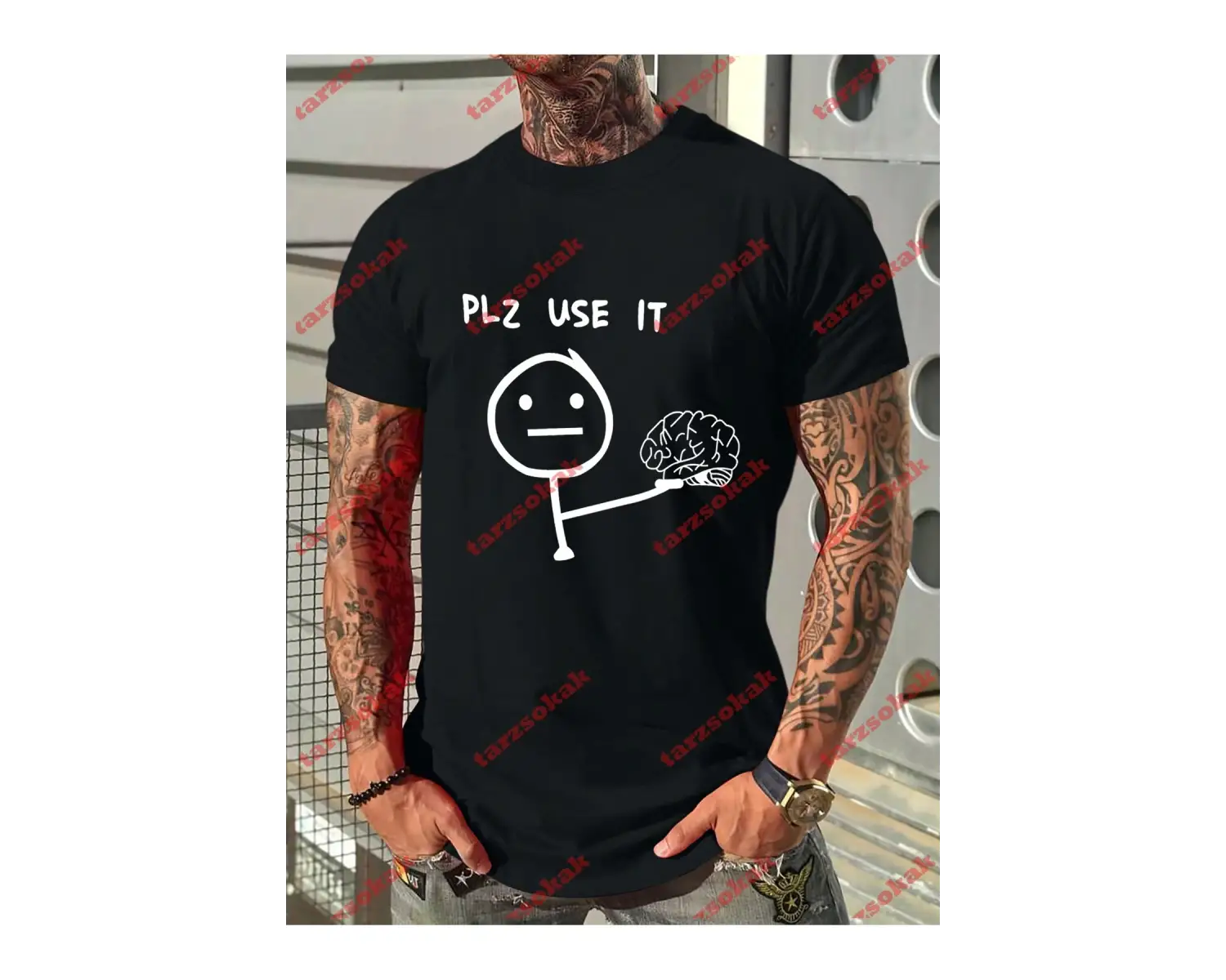 Model 3473 Erkek Yazlık Yuvarlak Yaka Kısa Kollu Günlük Tişört, Yaz