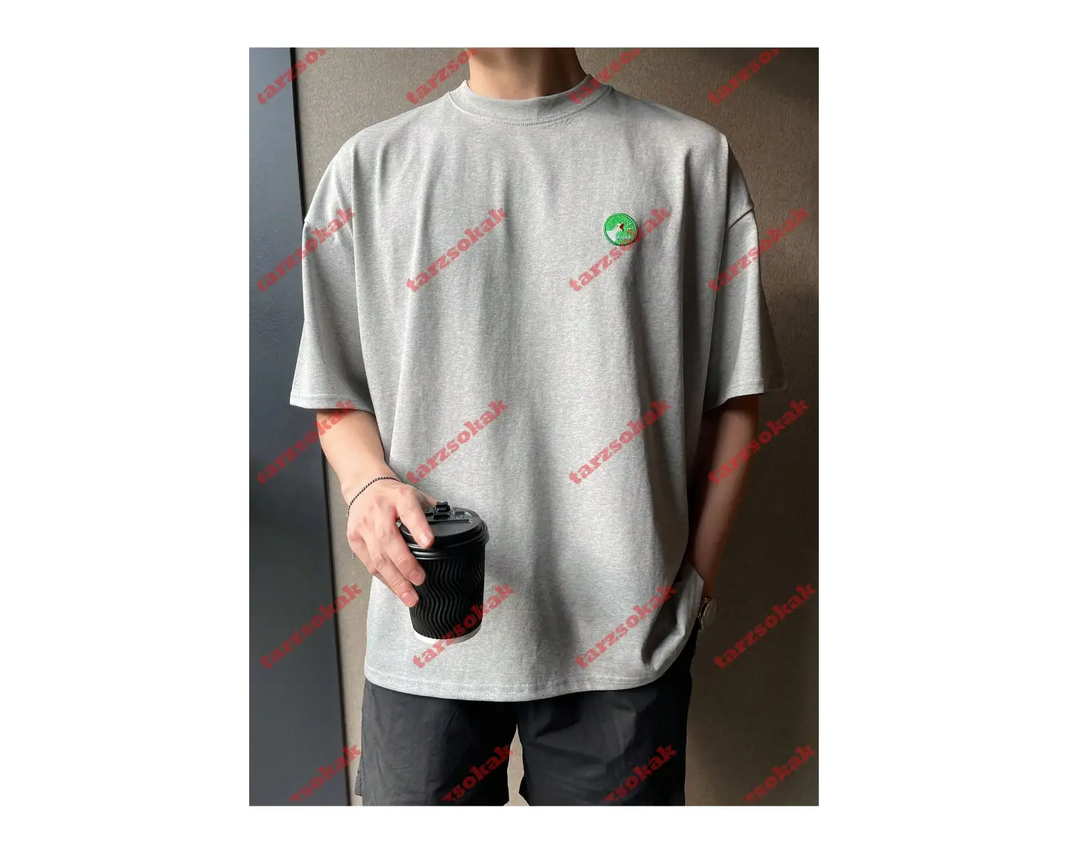 Model 3485 Erkek Yazlık Yuvarlak Yaka Kısa Kollu Günlük Tişört, Yaz