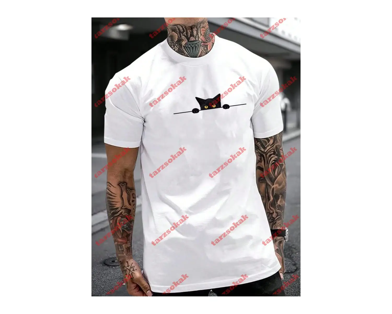 Model 3492 Erkek Yazlık Yuvarlak Yaka Kısa Kollu Günlük Tişört, Yaz